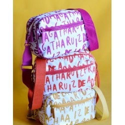 Bandolera letras logo Rosa